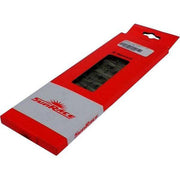 Sunrace 8-speed fietsketting CNM84 in grijs, stevige en flexibele ketting voor betrouwbare schakelprestaties op de fiets.