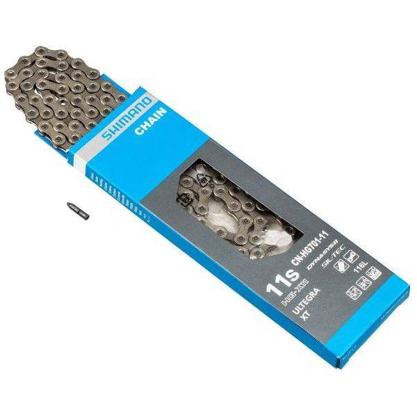 Shimano Ultegra HG701 11-speed ketting met 116 schakels, geschikt voor racefietsen en high-performance fietsonderdelen.