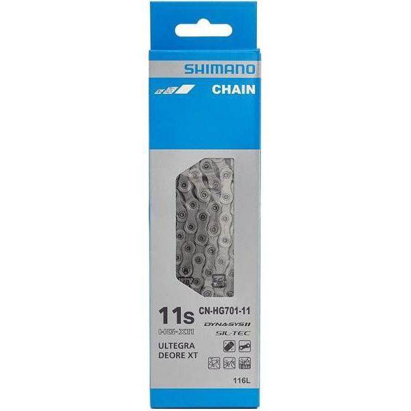 Shimano Ultegra HG701 11-speed ketting met 116 schakels en quick link, geschikt voor hoge prestaties en soepele schakeling.