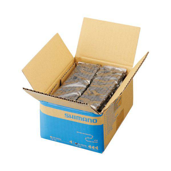 Shimano CN-HG54 10-speed fietsketting met 116 schakels en kettingpen, werkplaatsverpakking van 20 stuks, geschikt voor racefietsen
