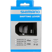 Shimano SL-M315 Rapidfire Plus 2-speed shifters voor racefiets, close-up van de handgreep en bedieningsknoppen