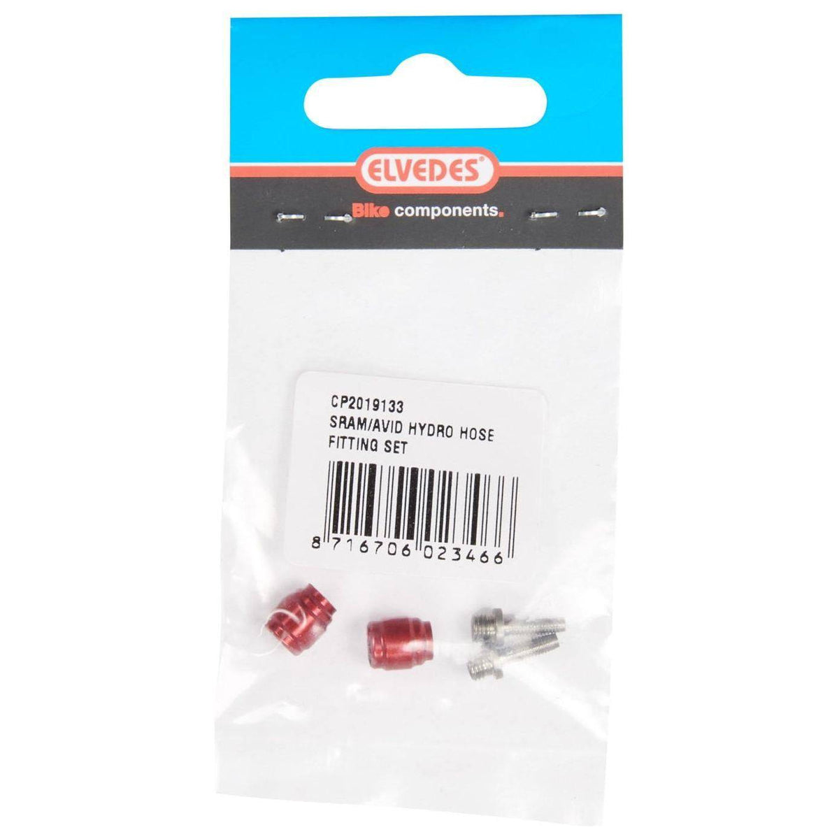 Elvedes Hydroslang Aansluiting Set voor Sram en Avid remsystemen, nieuwe productlijn, zichtbaar in de afbeelding.
