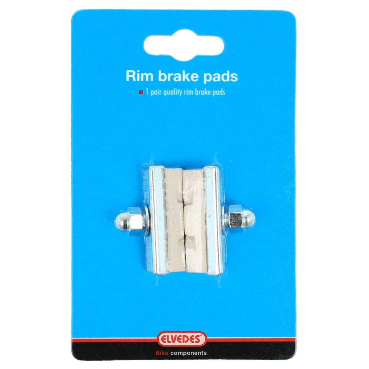 Elvedes X-Groove remblokset voor caliper, wit remmateriaal, geschikt voor fietsremmen en veilige remprestaties.