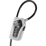 Zwart Abus Combiloop 205 kabelslot van 200 cm met 5 mm dikte, geschikt voor beveiliging van fietsen en apparaten.