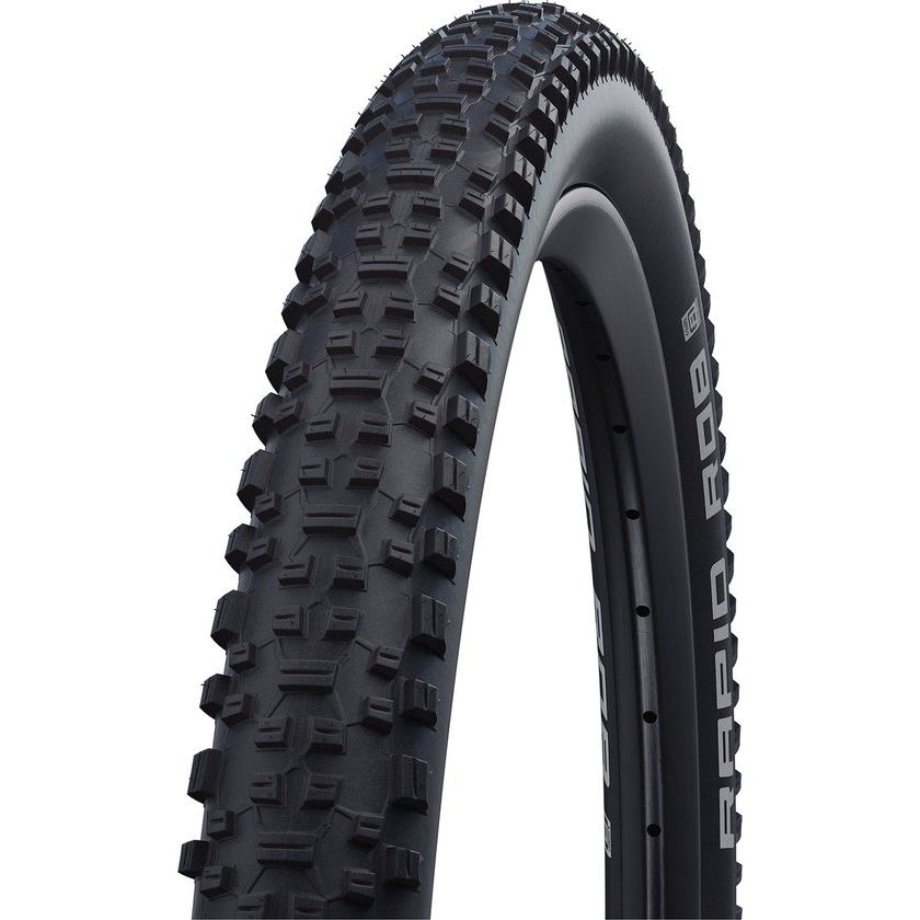 Zwarte Schwalbe MTB buitenband Rapid Rob K-Guard voor 27.5 inch wielen, zichtbaar in close-up.