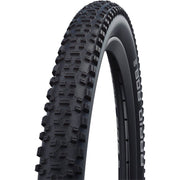 Zwarte Schwalbe MTB buitenband Rapid Rob K-Guard voor 27.5 inch wielen, zichtbaar in close-up.