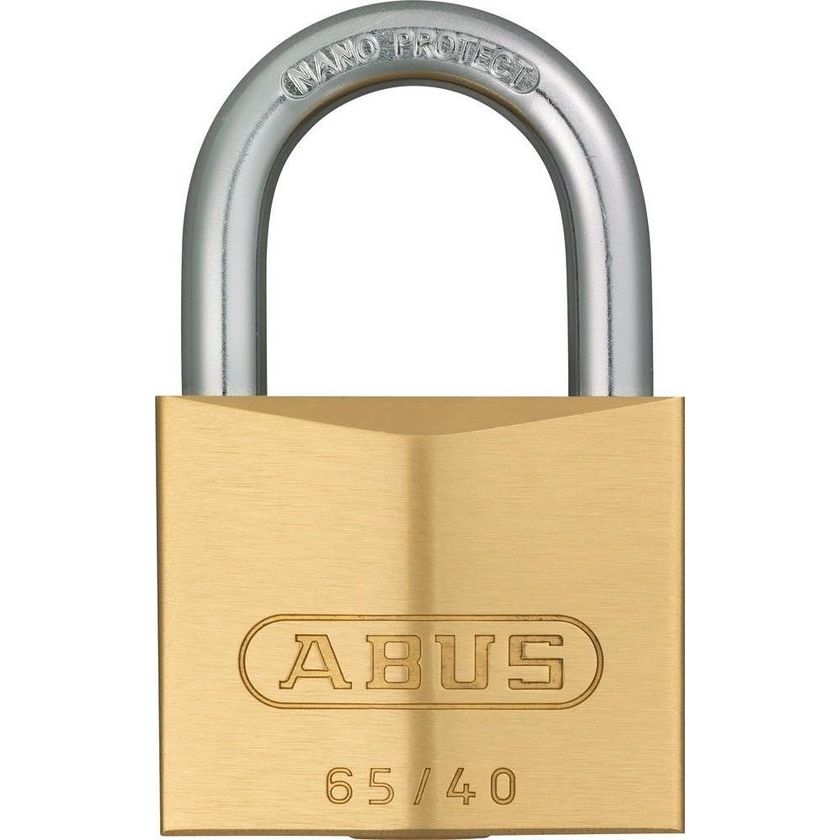 Abus hangslot van messing met 40 mm kast Messing en gehard stalen beugel voor extra beveiliging