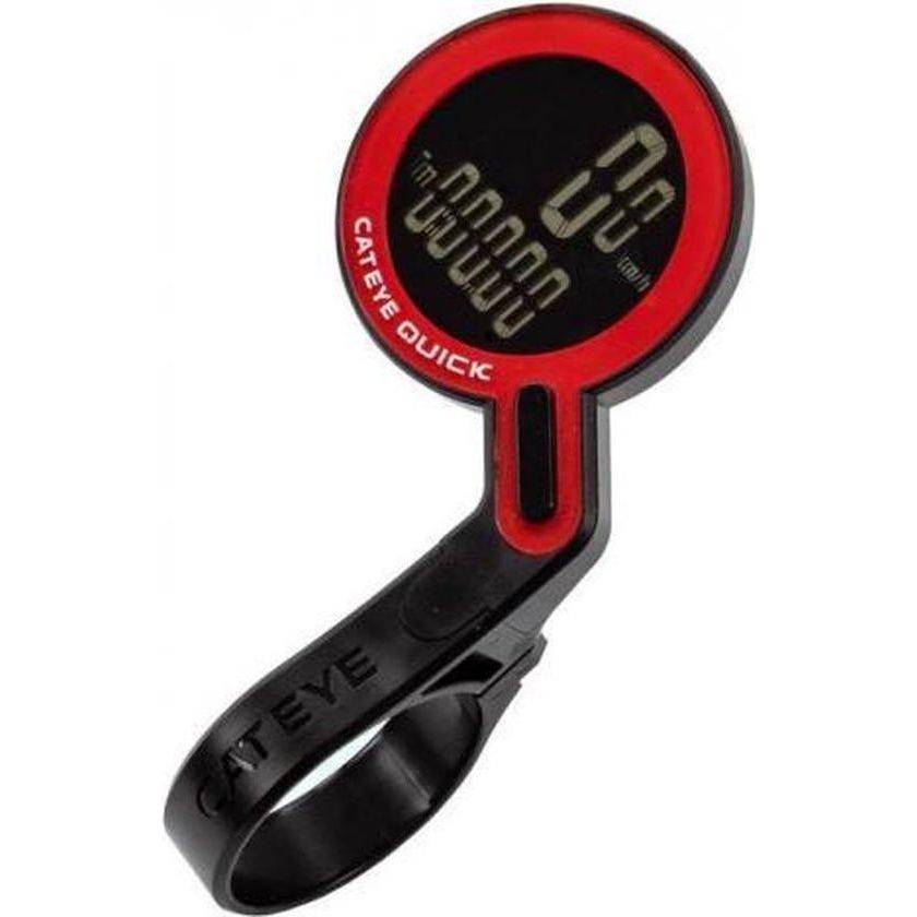 Fietscomputer Cateye Quick Cc-Rs100W Draadloos Zwart/Rood - Le Coq Wielerartikelen