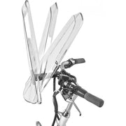 Transparant Polisport windscherm van polycarbonaat, universeel, 56 cm hoog, verstelbaar, voor sturen van 21-28 mm.