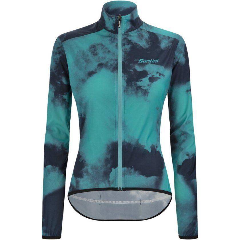 Santini Windstopper Jacket Dames Aqua Blauw - Nebula Storm Pocketable Windbreaker For Women Acqua Blue - L - Le Coq Wielerartikelen