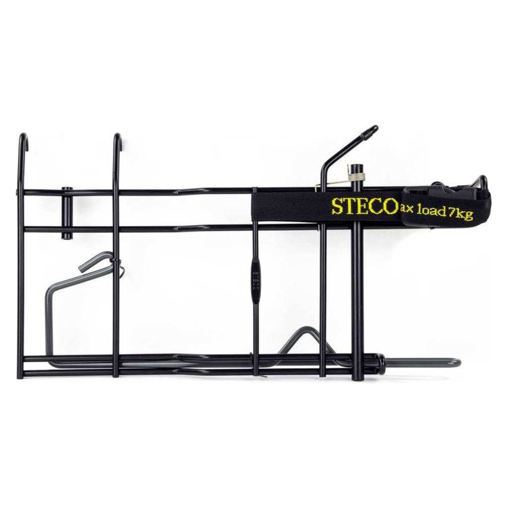 Steco Buggy-Mee De Luxe buggydrager in mat zwart, bagagedrager voor buggy’s, draagvermogen 7 kg, stabiel en gebruiksvriendelijk