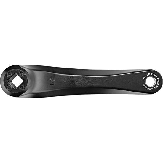Shimano Tourney FC-TY501 trekking crankstel 175 mm met 48-38-28T kettingbladen, zwart, geschikt voor 6/7/8 snelheden