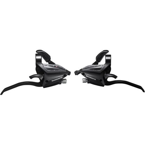 Shimano STI shifter set voor V-brake, 8-speed, inclusief linker en rechter shifters, zwart, geschikt voor racefietsen