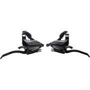 Shimano STI shifter set voor V-brake, 8-speed, inclusief linker en rechter shifters, zwart, geschikt voor racefietsen