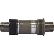 Shimano BB-ES300 Trapas Octalink BSA 68 mm, zwart, met kettingblad en bevestigingsonderdelen, op een witte achtergrond