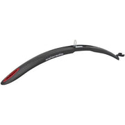 Polisport Colorado 26-inch spatbordenset met verstelbare L-beugel in zwart, geschikt voor mountainbikes en fietsen.