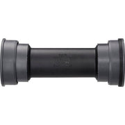 Shimano Sm-Bb71 trapas set, zwart, voor press fit frame, 89,5/92 mm, duurzame fietsonderdelen, close-up op trapas en frame