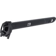Ergotec Ray 6+ 350 Zw Zand zadelpen, zwart met zandkleurige details, zichtbaar op de afbeelding.