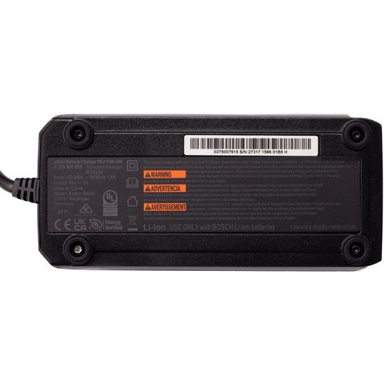 Bosch compacte acculader 36 V 2 A met netsnoer, zwart-groene uitvoering