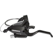 Shimano St-Ef500 3-speed shifter met remhendel links, zwart, 2-vingers voor fietsverstelling, geschikt voor 3-speed systemen