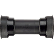 Shimano XT BB-MT800 press-fit trapas, close-up van de trapas met zwarte metalen behuizing en installatieonderdelen.