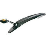 Achterspatbord Topeak Defender M2 ATB voor mountainbikes, zwart kunststof met bevestigingspunten op een fiets.