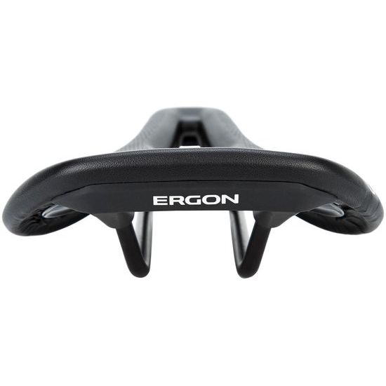 Ergon Sr Sport Gel dames racefiets- en MTB-zadel in zwart, comfortabel en geschikt voor sportieve ritten.