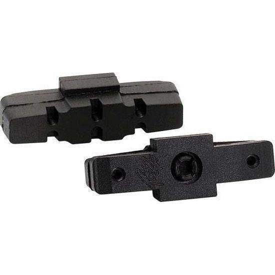 Set van vier zwarte XLC remblokjes voor Velgremmen Magura HS11/HG33, 50 mm remrubber, geschikt voor comfortabel remmen.