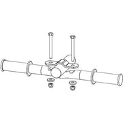 Steco voetsteun voor framebuis, mat zwart, bevestigbare voetrusten voor fiets of frame.