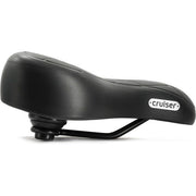 Zwart Selle Royal Cruiser Relaxed XXL fietszadel voor stadsfietsen en e-bikes, comfortabel en breed voor extra steun