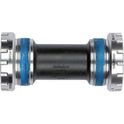Shimano Tiagra BB-RS501 trapas BSA 68/70 mm Hollowtech voor racefietsen, zichtbaar met zwarte afwerking en trapsas.