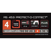 Trelock Rs 453 Protect fietsslot met O-Connect Balloon Naz in zwart, stevige kettingslot voor fietsen.