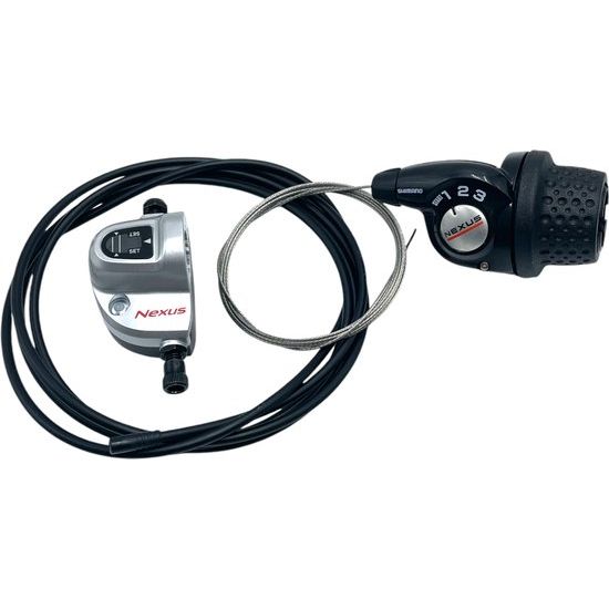 Shimano Nexus SL-3S35E 3-versnellingen schakelhendel rechts met kabels voor fietsbesturing op 550x280 afbeelding