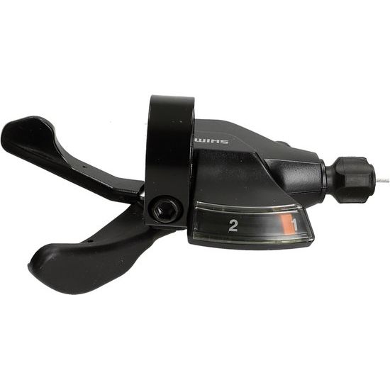 Shimano Sl-M315 versnellingshendel voor 2-speed Rapidfire Plus schakelsysteem, zwart met bedieningsknoppen