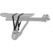 Massload achterdrager met zadelpenbevestiging, aluminium, mat zwart, geschikt voor fietsen, zichtbaar in de afbeelding