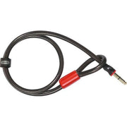 Zwarte Abus ACL12/100 12 mm insteekkabel van 100 cm lang, geschikt voor beveiligingsslot of ketting.