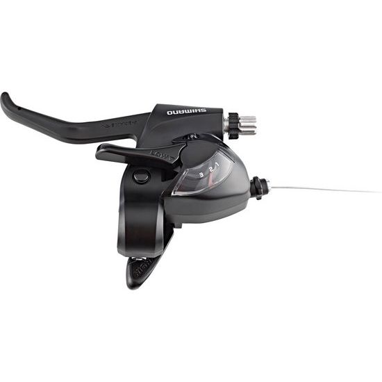 Shimano Tourney ST-E41 3-speed shifters met remhendel links in zwart voor comfortabele fietsversnellingen