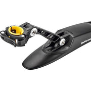 Topeak Defender M2 achterspatbord voor mountainbikes, zwart kunststof met bevestigingsbeugels en spatbescherming