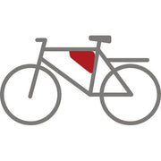 Robuuste Abus ST 2250 bikepacking frametas met geweven textuur, geschikt voor fietsreizen en extra bagage.
