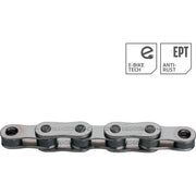 KMC Z1EHX brede enkelspakige ketting 1/2" x 1/8" met 112 schakels voor fiets, roestvrij staal, duurzame ketting