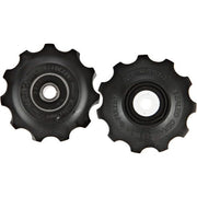 Shimano Ultegra RD-6700 derailleurwieltje voor 9/10 snelheden, close-up van het derailleurwieltje op een fiets.
