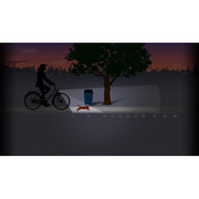 Spanninga Kendo Xe koplamp voor e-bike, 30 Lux, geschikt voor 6-36V, helder wit licht, bevestigd op fiets.