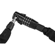 Zwart Trelock kettingslot BC 280 Code 85/5 met stevige ketting en slotmechanisme, geschikt voor fietssloten.
