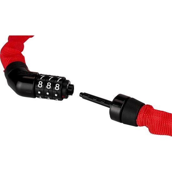Abus Steel-O-Chain 4804C kettingslot met 75cm lange, stevige ketting en cijferslot voor extra beveiliging.