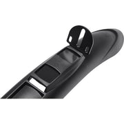 Zwarte SKS Beavertail spatbordenset voor 26, 27,5 en 28 inch mountainbikes, gemaakt van PVC, geschikt voor alle weersomstandigheden
