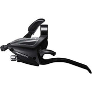Shimano STI shifters set voor V-brake 8-speed, links en rechts, zwart, geschikt voor racefiets of mountainbike.