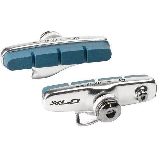 Set van vier XLC remblokjes voor Velgrem BS-R02 Caliper Race, 55mm, blauw, geschikt voor carbon remmen.