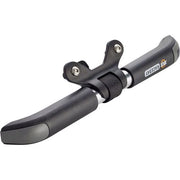 Zwarte en zilveren SKS Raceday Mini handpomp van aluminium, compacte 262 mm, geschikt voor fietsbanden, op de foto.