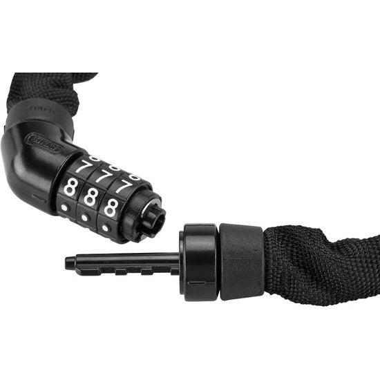 Abus Steel-O-Chain kettingslot van 75cm met 4mm ketting, stevig en veilig voor fietsen en motoren.