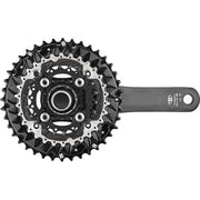 Shimano Deore FC-M6000 trekking crankstel 175 mm, zwart, 3x10 snelheden, Hollowtech, geschikt voor mountainbikes en trekkingfietsen.